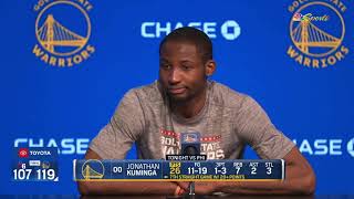 Jonathan Kuminga Postgame Interview | Golden State Warriors beat Philadelphia 76ers 119-107