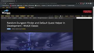 Dungeon finder y quest helper en WOTLK Classic