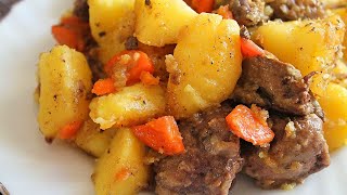 Жаркое из куриной печени с овощами