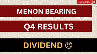 MENON BEARING Q4 RESULTS 2023 , MENON BEARING Q4 RESULTS, MENON BEARING SHARE LATEST NEWS