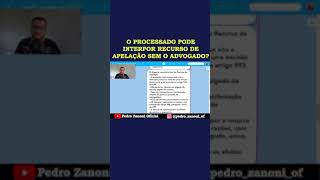 O processado pode interpor recurso de apelação sem advogado?