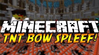 Minecraft Mini-Games: TNT Bow Spleef! w/ Bazillau!