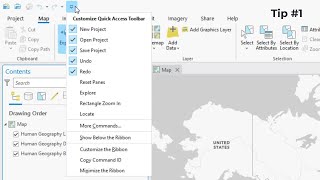 Customize the Quick Access Toolbar in ArcGIS Pro