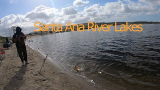 Pescando truchas y carne azada con los kamaradas  en Santa Ana River lakes,Anaheim California