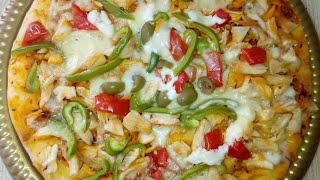 Chicken pizza recipe || Homemade chicken pizza recipe