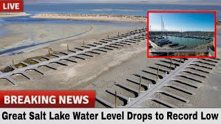 Great Salt Lake Water Level Drops to Record Low