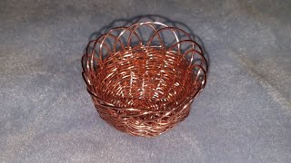 How to Make a Small Wire Wrapped Basket | For 1:12 scale Dollhouse