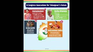 Six Congress Guarantees for Telangana's Future #congress #telangana