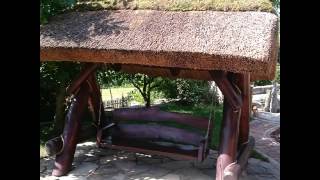 dachy ze strzechy parasol ogrodowy, altany kryte strzechą ,meble ogrodowe,