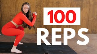 TONE Your Booty with 100 REP SQUAT CHALLENGE!