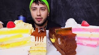 ASMR CHOCOLATE TIRAMISU + MANGO CREAM SPONGE CAKE | Steven Sushi 2