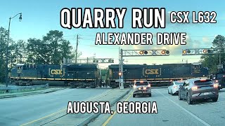 Quarry Run, CSX L632 at Alexander Drive, Augusta, Georgia - 10-05-2024