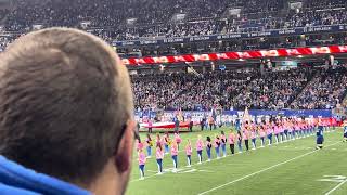 National Anthem - Winnipeg Blue Bombers verses the Toronto Argonauts, October 11, 2024