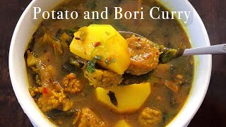 Aloo Bori Thongba l Badi/Vadi Curry l Lentil dumplings and Potato Curry | Manipuri Food