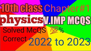 10 class physics important mcqs 1st chapter