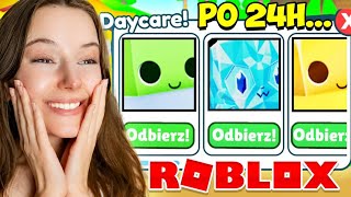 Spędziłam 24h w DAYCARE i Stało się TO ... (Z Yoshi & Puzonik) Pet Simulator X ROBLOX