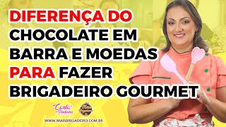 Chocolate em barra ou em moedas para produzir brigadeiros?