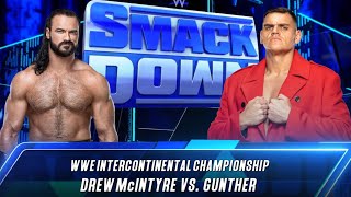 Wwe2k24 intercontinental championship match drew Mcintyre vs Gunther