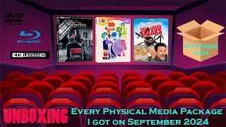 UNBOXING Every Physical Media Package I got on September 2024 (DVDs, Blu Rays and 4Ks)