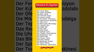 Almanca ev Eşyaları 🇩🇪🇹🇷