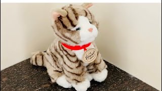 Hamleys Sitting Gray Tabby Cat Soft Toy Review-Best quality animal soft toy for your 0month+ baby