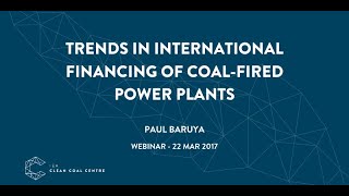 Trends in international financing of coal-fired power plants | IEACCC Webinars