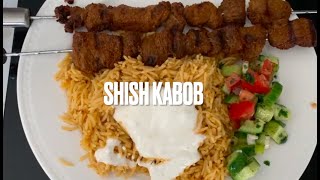 DELICIOUS SHISH KABOB DINNER AT HOME/ طريقة تحضير شيش كباب