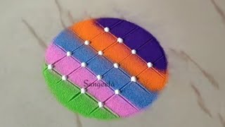 New Rangoli Easy muggulu | Diwali rangoli muggulu | easy muggulu | diwali muggulu | easy rangoli