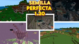 🔥SEMILLA PERFECTA PARA TU MUNDO TECNICO DE MINECRAFT 1.20 + BEDROCK!!  #minecraft