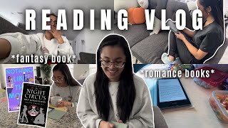 COZY OCTOBER READING VLOG | reading fantasy + romance books