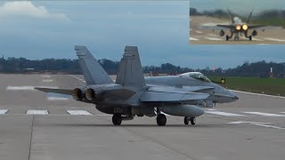 WOW !! F-18 Hornet Afterburner Takeoff & Landing (Finnish Air Force)