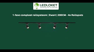 Unboxing | 1-fase compleet railsysteem | Zwart | 2 meter | Incl. 4x railspots | PLUTO