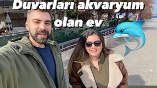 Duvarları akvaryum olan eve gittik! Çeşme Vlog