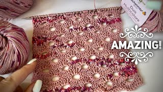 ШИКАРНЫЙ ЦВЕТОЧНЫЙ АЖУР! 🌸🌸🌸 СУПЕР ЭФФЕКТ!!! 💥 💥💥 BEAUTIFUL KNITTING PATTERN