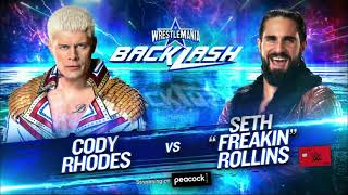 WWE Wrestlemania Backlash 2022 Official Match Card V1