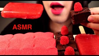 ASMR STRAWBERRY FOODS STRAWBERRY MARSHMALLOW STRAWBERRY ICE BAR MIMI CHOCOLATE CAKE 딸기 마쉬멜로 딸기 하드