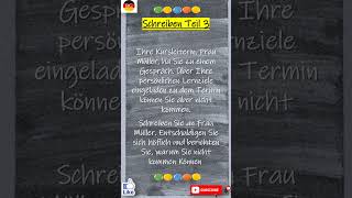 B1 Schreiben Teil 3 | Entschuldigen Sie bitte...| Schreiben  B1