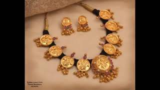 #DussehradiwalinewcollectionThread with coin gold gheru goldpolishednecklace Price 575+shipping only