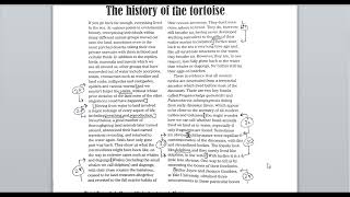 CAMBRIDGE 9 TEST 1 PASSAGE 3 READING ANSWERS/  THE HISTORY OF TORTOISE (DISCUSSION)