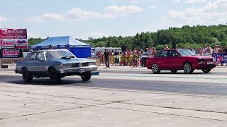 Audi 90 B3 Quattro 4.2T vs '81 Oldsmobile Cutlass 7.4 1/4 mile drag race