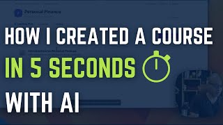 How To Create an Online Course In Seconds Using AI