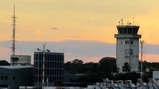 A320 da LATAM airlines pousando no final de tarde em Belém