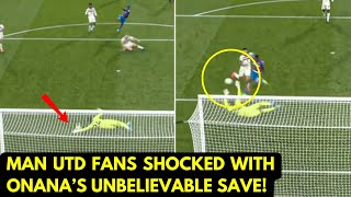 Man United Fans left shocked with Andre Onana's incredible double save!