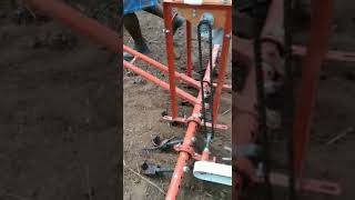 Ox drawn seed drill on trial | விதை விதைக்கும் கருவி