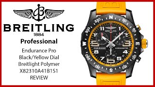 ▶ Breitling Professional Endurance Pro Breitlight Polymer Black/Yellow Dial X82310A41B1S1 - REVIEW