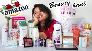 Huge Amazon Beauty Haul 2021 || Amazon Great Indian Sale Beauty Products || Makeup Hair & Skincare