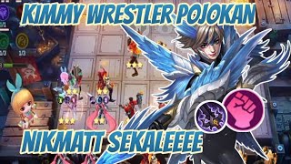 KIMMY WRESTLER+ANGELA 2 TARUH DIPOJOKAN NIKMAT SEKALEE COK ! WRESTLER+GUNNER - MAGIC CHESS MLBB