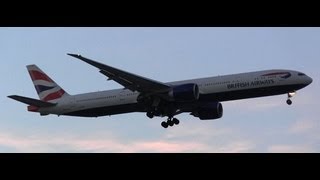 British Airways 777-300 Landing at Chicago O'Hare