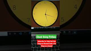 Create Clock Using Python 🔥| Python Projects For Beginners 🔥| #pythonprojects #shorts