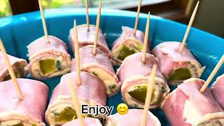 EASY HAM ROLL  UPS RECIPE / HOW TO MAKE HAM ROLL UPS